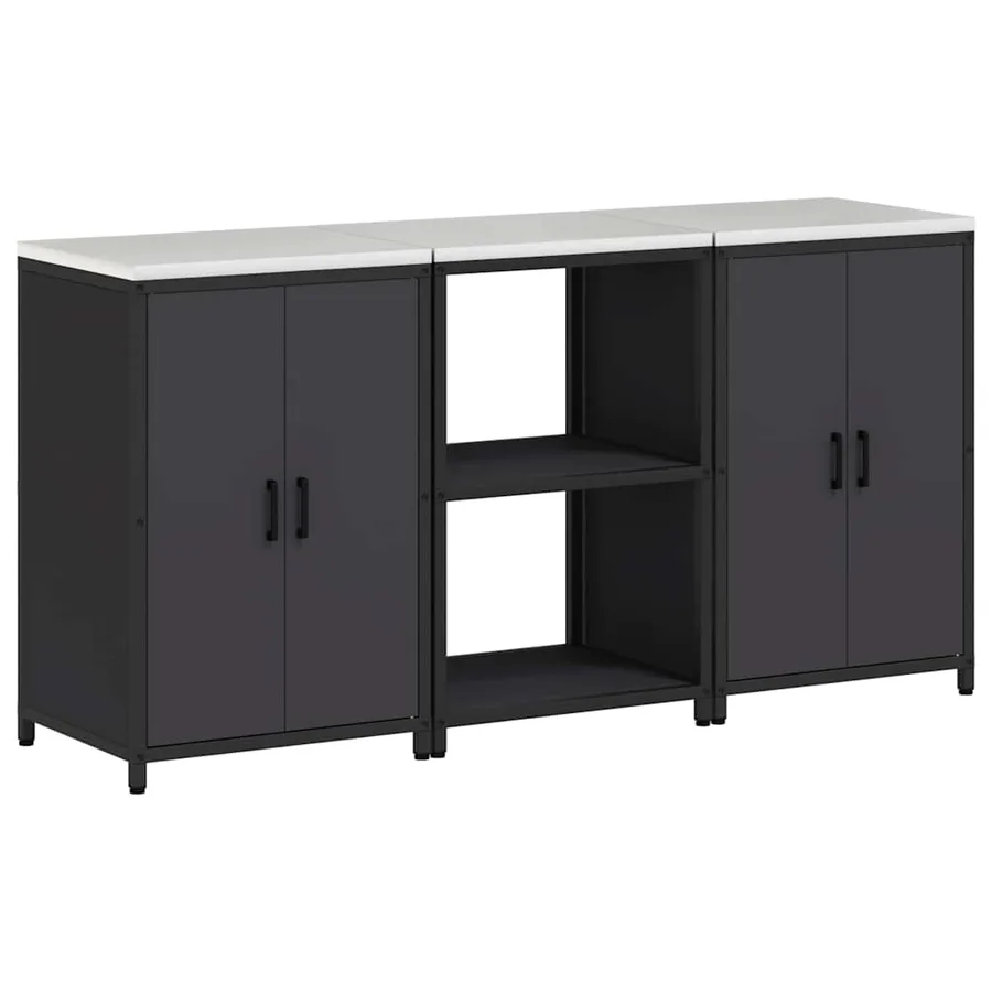 Ensemble de rangement cuisine HATTEM 3 pcs Noir - 2