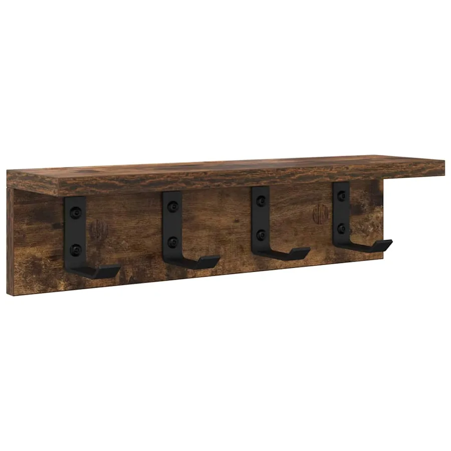 Porte-manteau mural Chêne fumé 40 x 10,5 x 10,5 cm - 2