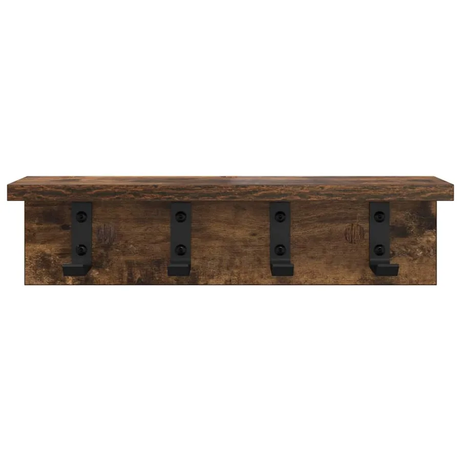 Porte-manteau mural Chêne fumé 40 x 10,5 x 10,5 cm - 5