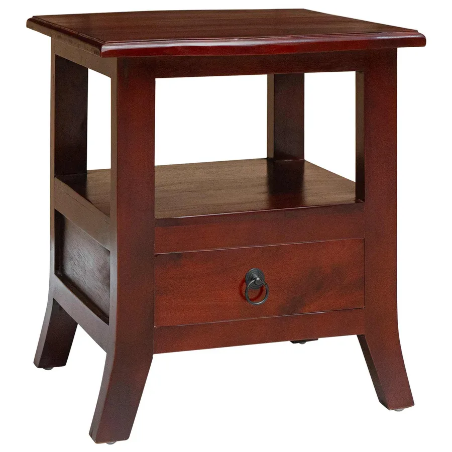 Cabinet de chevet avec tiroir Marron 40 x 40 x 45,5 cm - 2