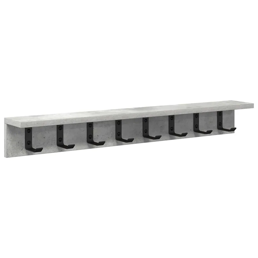 Porte-manteau mural Gris béton 80 x 10,5 x 10,5 cm - 2