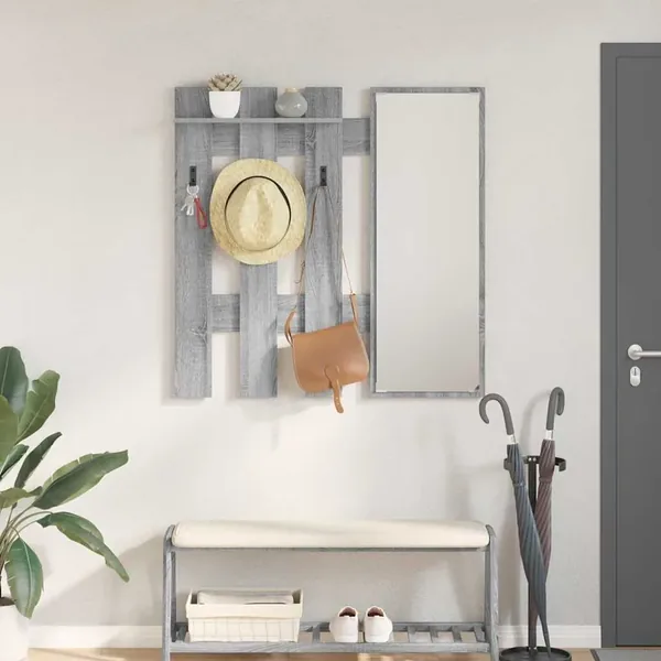 Porte-manteau mural Montage mural Gris Sonoma 100 x 10 x 100 cm