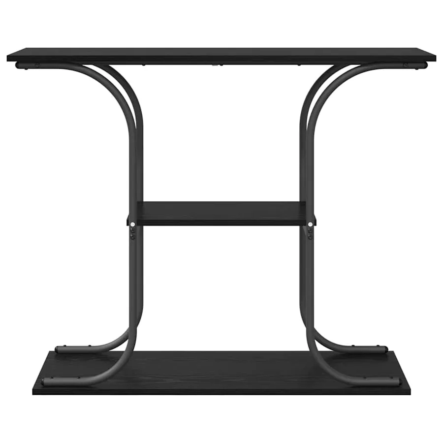 Table console Chêne noir 101 x 35 x 80,5 cm Bois d'ingénierie - 5