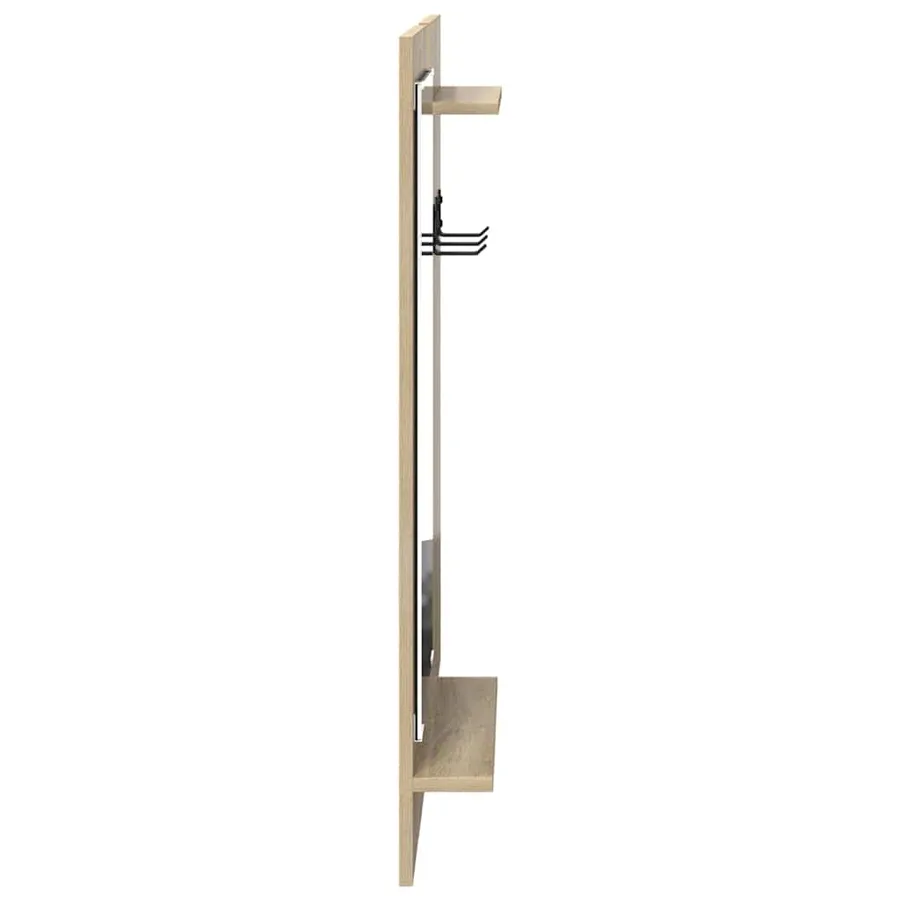 Porte-manteau mural avec étagère Chêne Sonoma 70 x 10 x 90 cm - 6