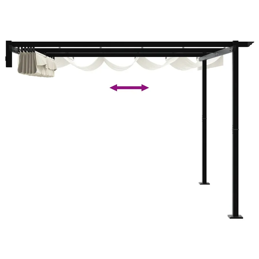 Pavillon 300 x 300 x 200 cm Crème Polyester - 9