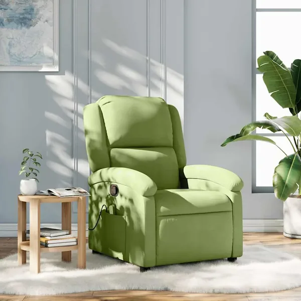 Fauteuil de massage inclinable vert clair velours