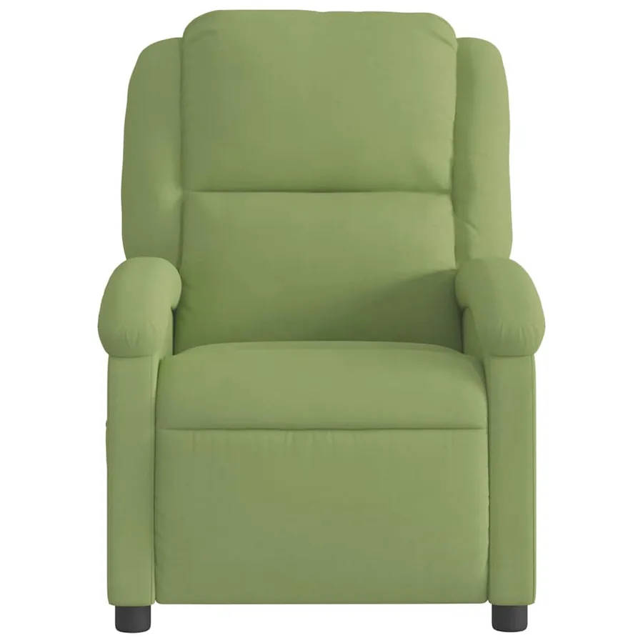 Fauteuil de massage inclinable vert clair velours - 4
