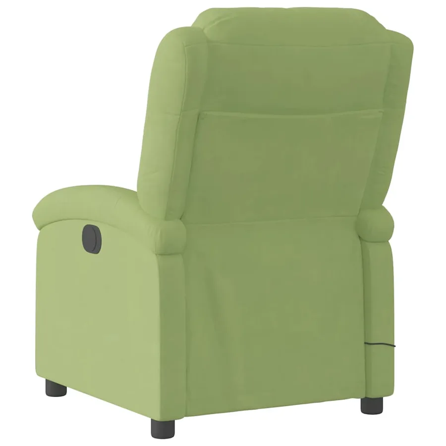 Fauteuil de massage inclinable vert clair velours - 6