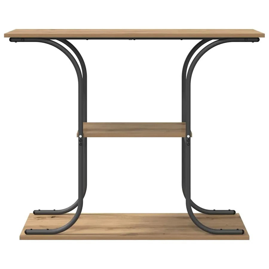 Table console avec étagère Chêne artisanal 101 x 35 x 80,5 cm - 5