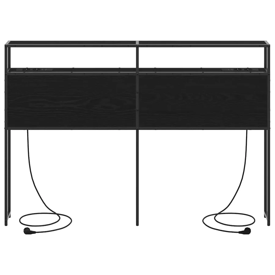 Tête de lit de rangement Chêne noir Bois d'ingénierie - 5
