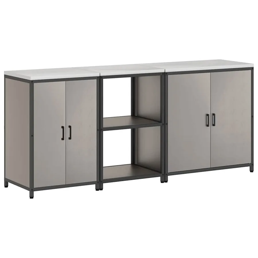 Ensemble de rangement cuisine HATTEM 3 pcs Rouillé Acier - 8