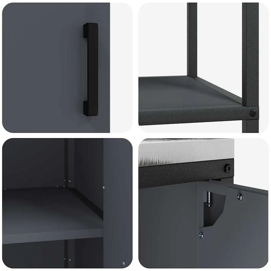 Ensemble de rangement cuisine HATTEM 2 pcs Anthracite - 12