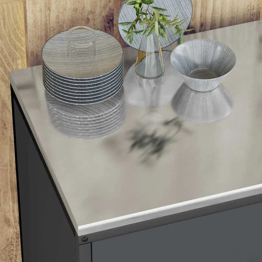Ensemble de rangement cuisine HATTEM 2 pcs Anthracite - 5