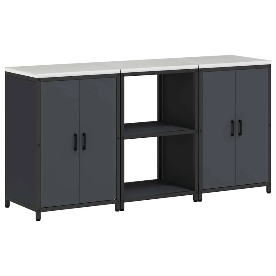 Ensemble de rangement cuisine HATTEM 3 pcs Anthracite - 2
