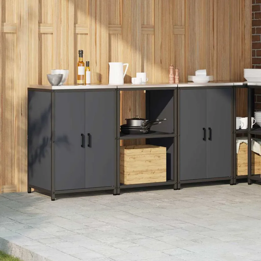 Ensemble de rangement cuisine HATTEM 3 pcs Anthracite - 4