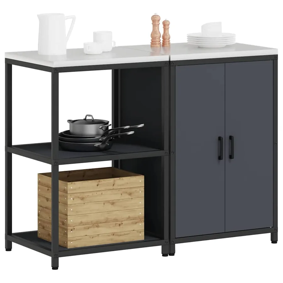 Ensemble de rangement cuisine HATTEM 2 pcs Anthracite - 3