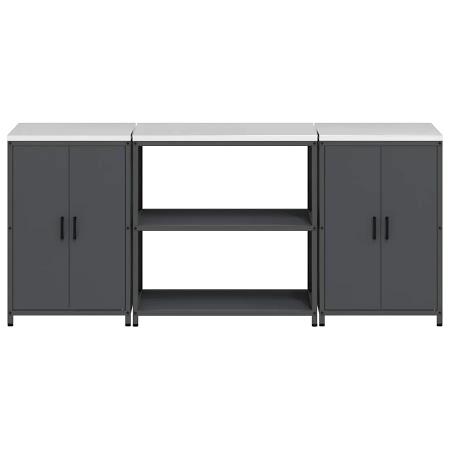 Ensemble de rangement cuisine HATTEM 3 pcs Anthracite - 10
