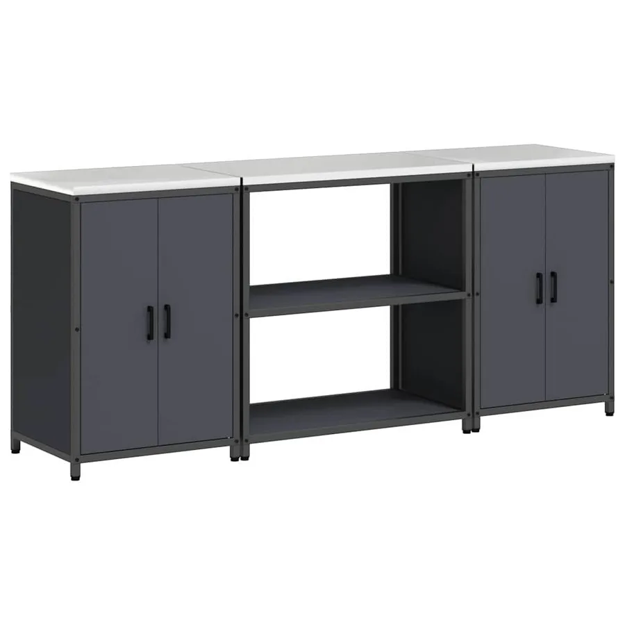 Ensemble de rangement cuisine HATTEM 3 pcs Anthracite - 2