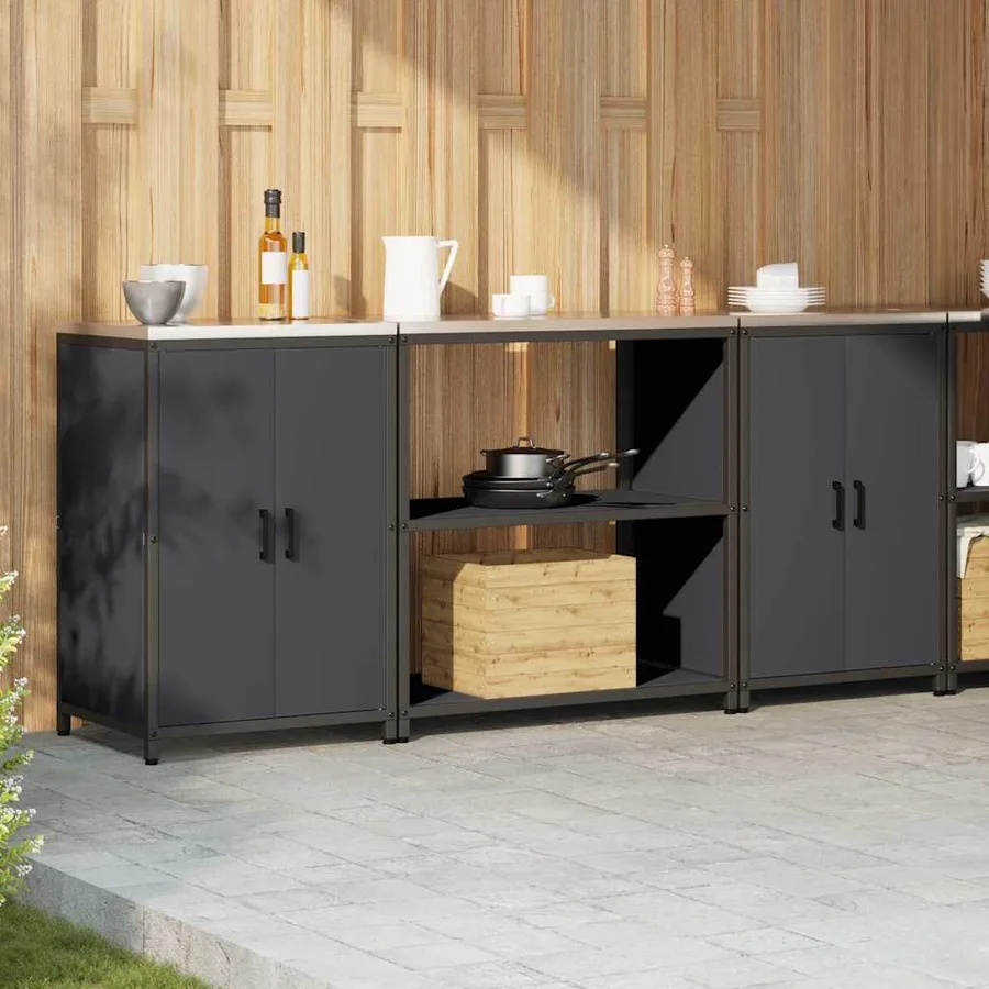 Ensemble de rangement cuisine HATTEM 3 pcs Anthracite - 4