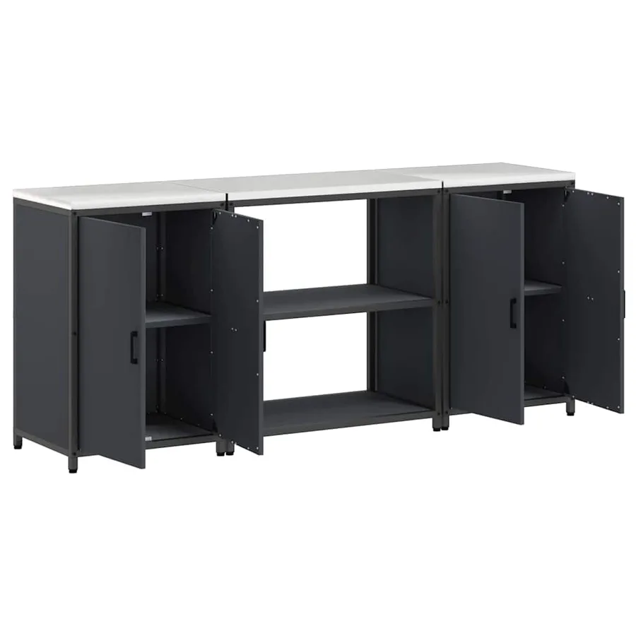 Ensemble de rangement cuisine HATTEM 3 pcs Anthracite - 9