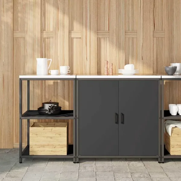 Ensemble de rangement cuisine HATTEM 2 pcs Noir