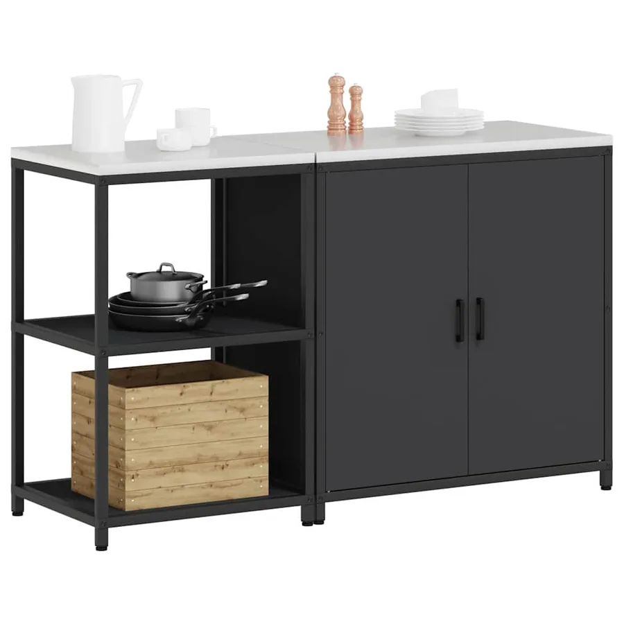 Ensemble de rangement cuisine HATTEM 2 pcs Noir - 3