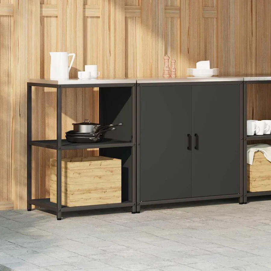 Ensemble de rangement cuisine HATTEM 2 pcs Noir - 4