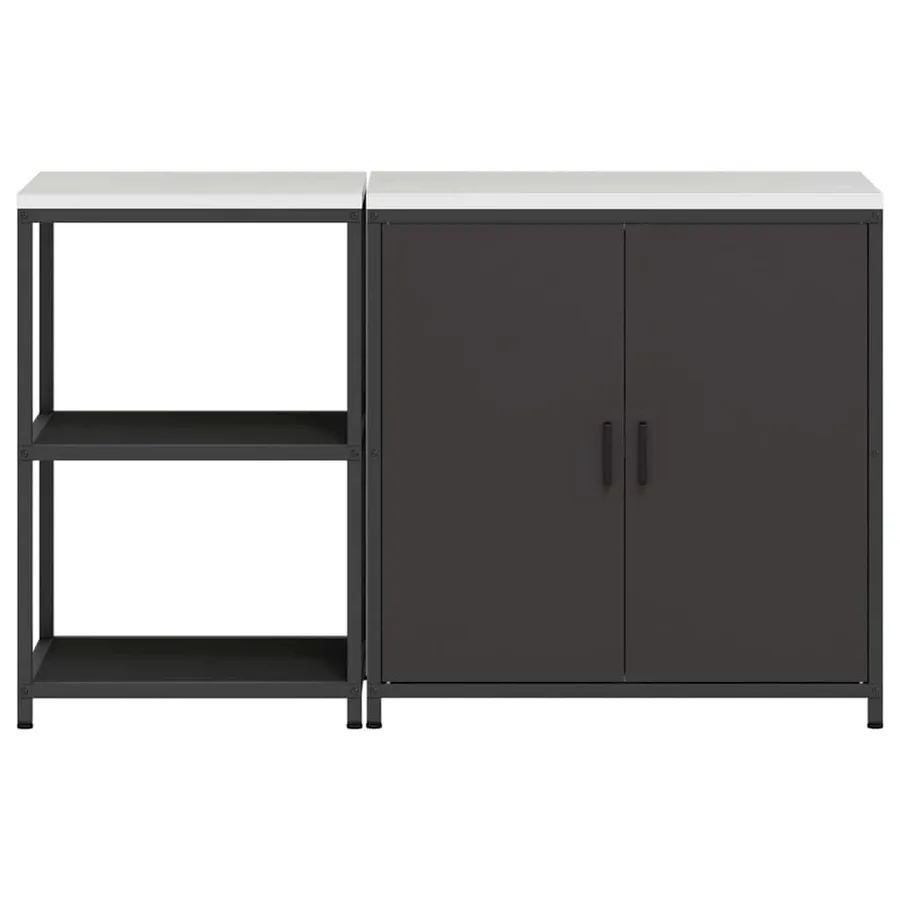 Ensemble de rangement cuisine HATTEM 2 pcs Noir - 9