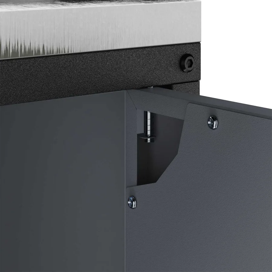Rangement de cuisine HATTEM Anthracite 90 x 50 x 92 cm Acier - 10