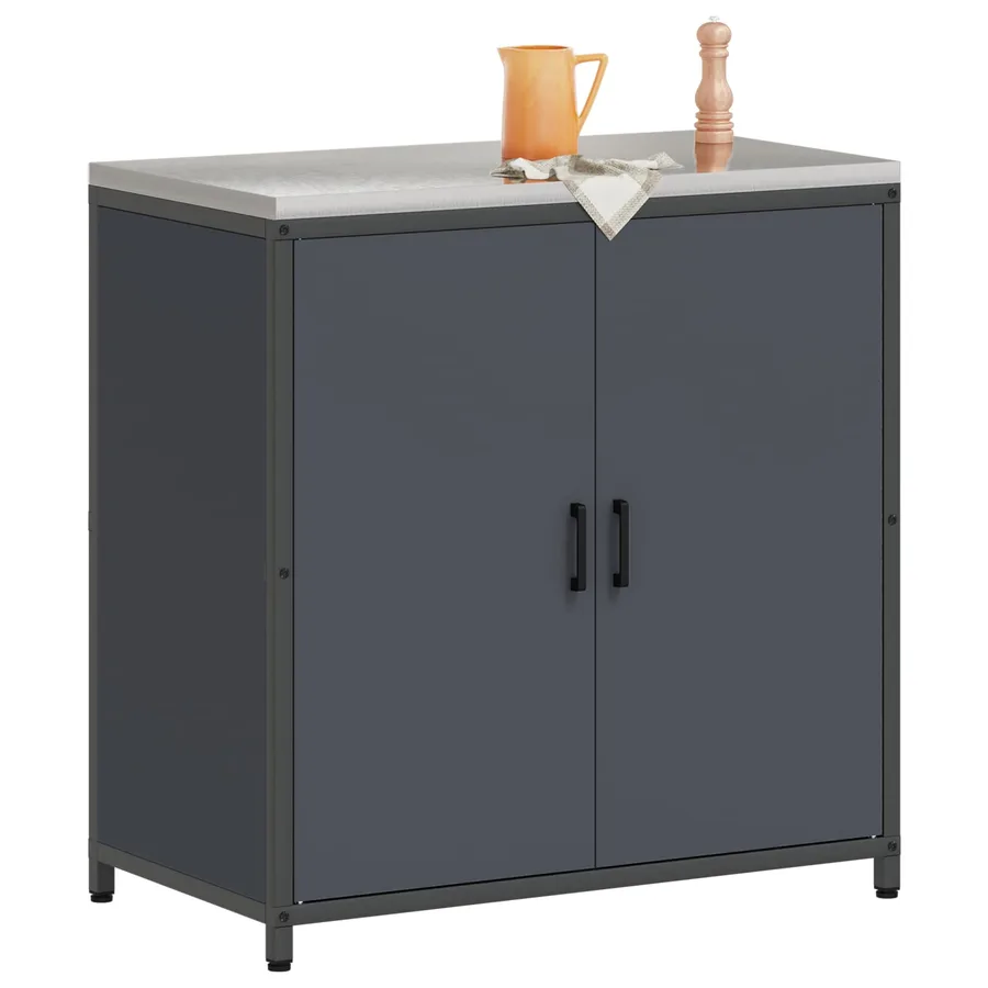 Rangement de cuisine HATTEM Anthracite 90 x 50 x 92 cm Acier - 3