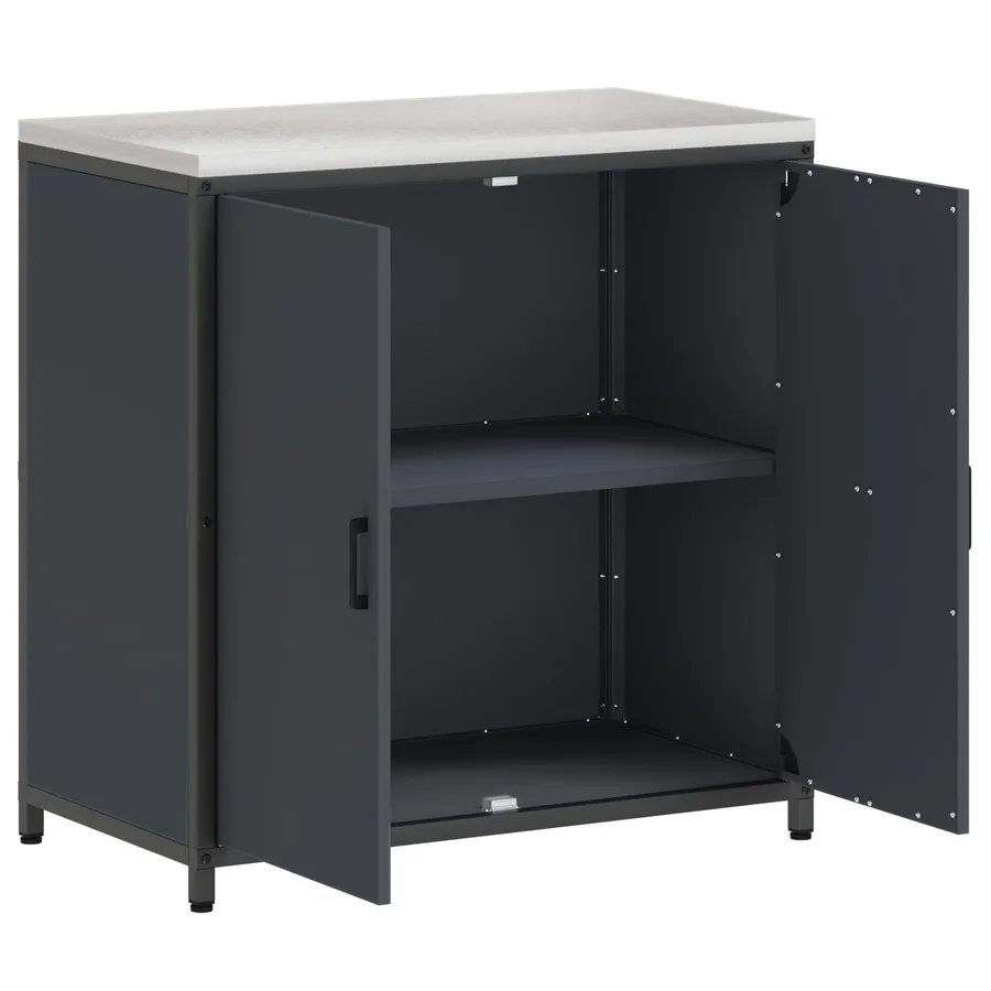 Rangement de cuisine HATTEM Anthracite 90 x 50 x 92 cm Acier - 6