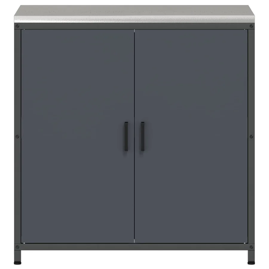 Rangement de cuisine HATTEM Anthracite 90 x 50 x 92 cm Acier - 7