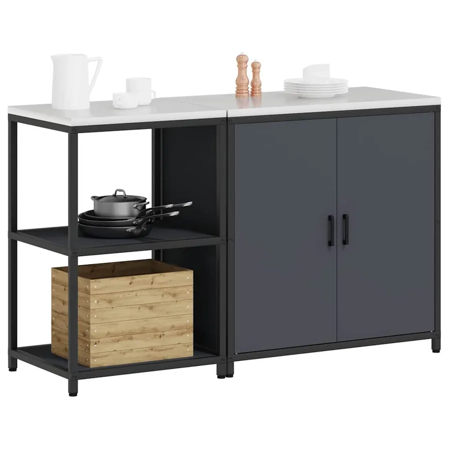 Ensemble de rangement cuisine HATTEM 2 pcs Anthracite - 3