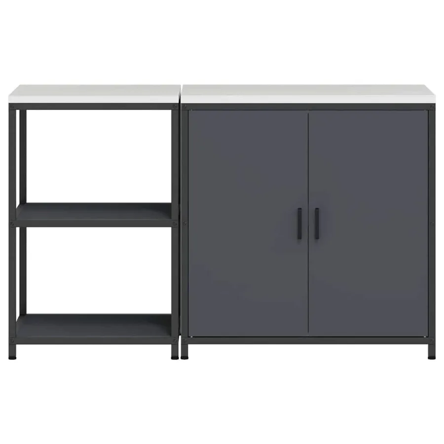 Ensemble de rangement cuisine HATTEM 2 pcs Anthracite - 9