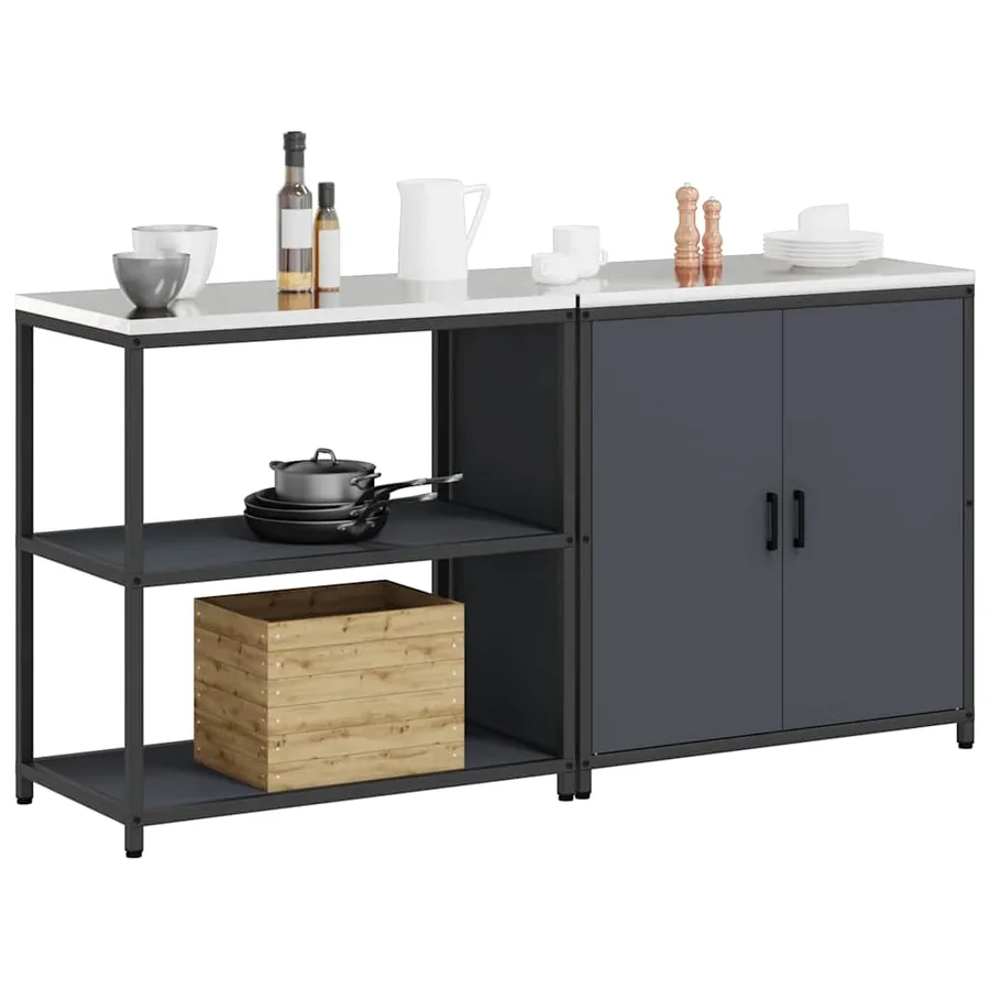 Ensemble de rangement cuisine HATTEM 2 pcs Anthracite - 3