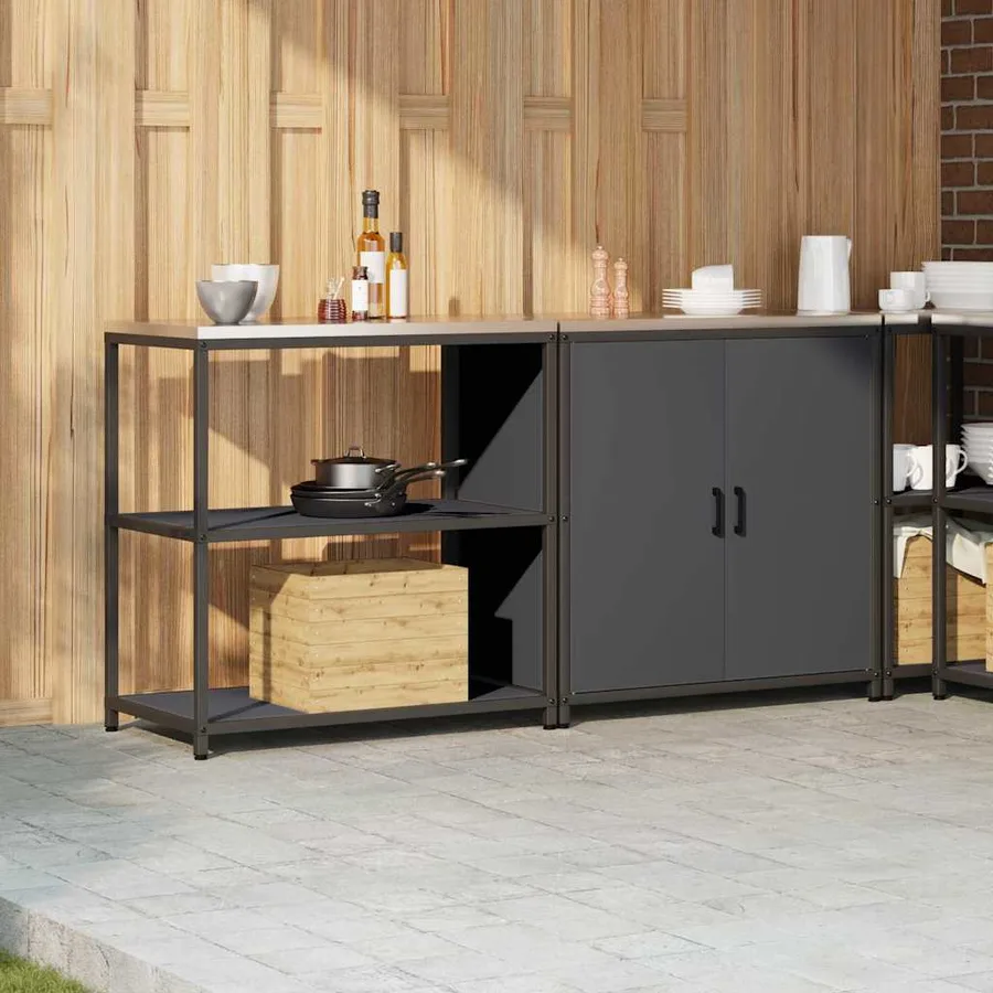 Ensemble de rangement cuisine HATTEM 2 pcs Anthracite - 4