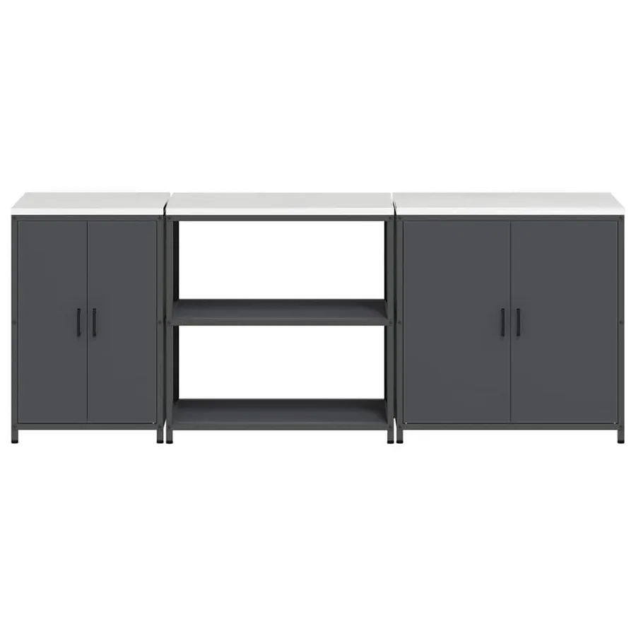 Ensemble de rangement cuisine HATTEM 3 pcs Anthracite - 10