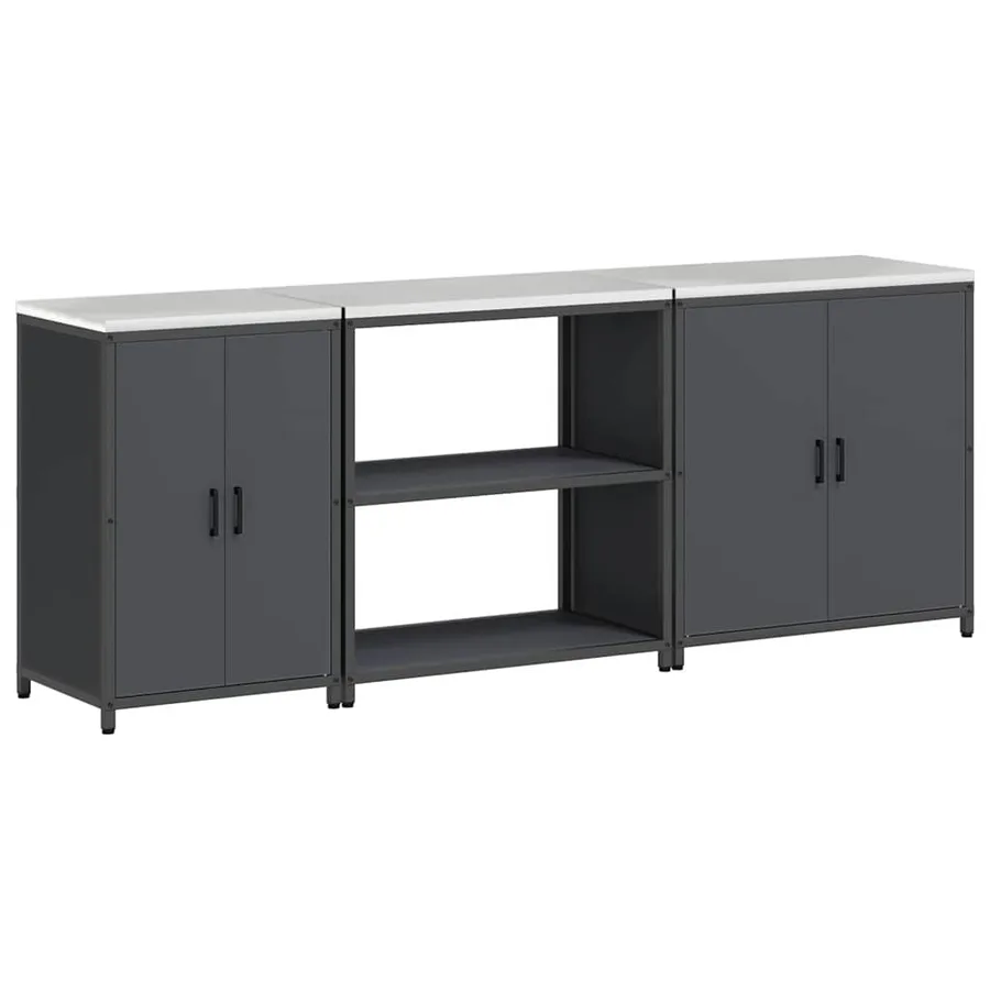Ensemble de rangement cuisine HATTEM 3 pcs Anthracite - 2