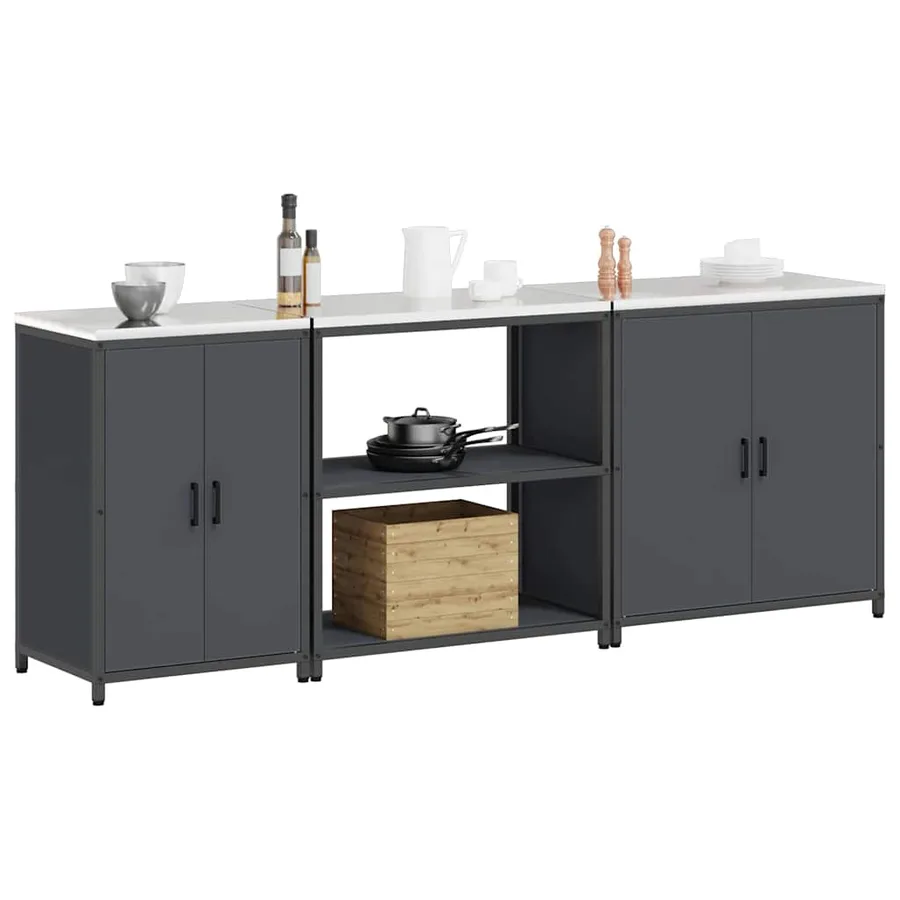 Ensemble de rangement cuisine HATTEM 3 pcs Anthracite - 3