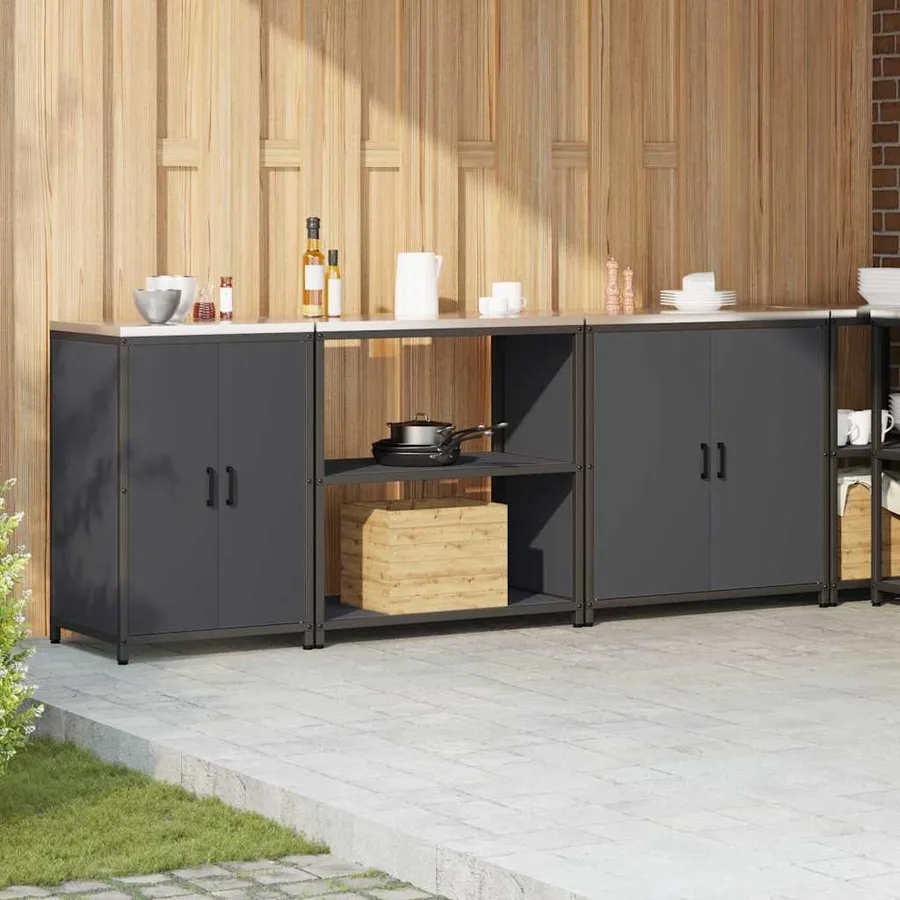 Ensemble de rangement cuisine HATTEM 3 pcs Anthracite - 4