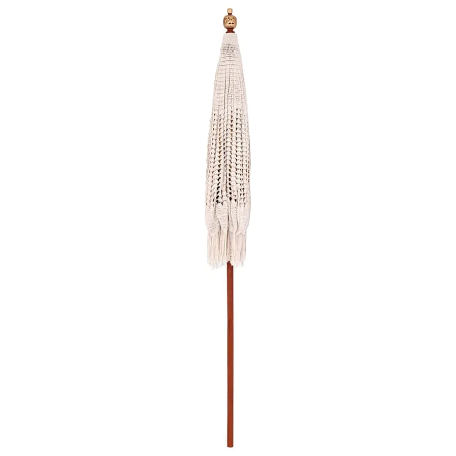 Parasol Macramé Crème 190 x 190 x 260 cm - 4