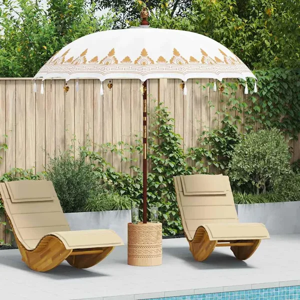 Parasol balinais Crème 215 x 215 x 260 cm