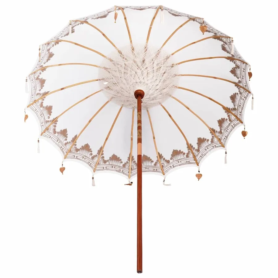 Parasol balinais Crème 215 x 215 x 260 cm - 5