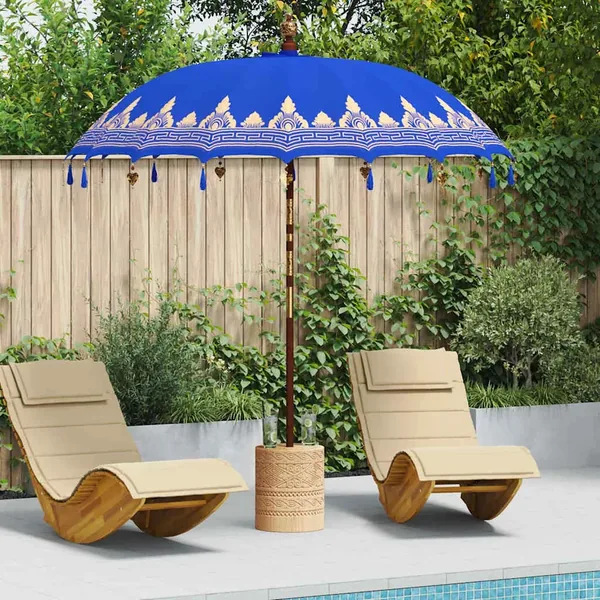 Parasol balinais Bleu 215 x 215 x 260 cm