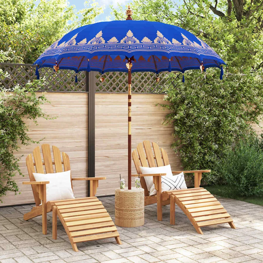 Parasol balinais Bleu 215 x 215 x 260 cm - 3