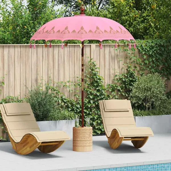Parasol balinais Rose 185 x 185 x 260 cm