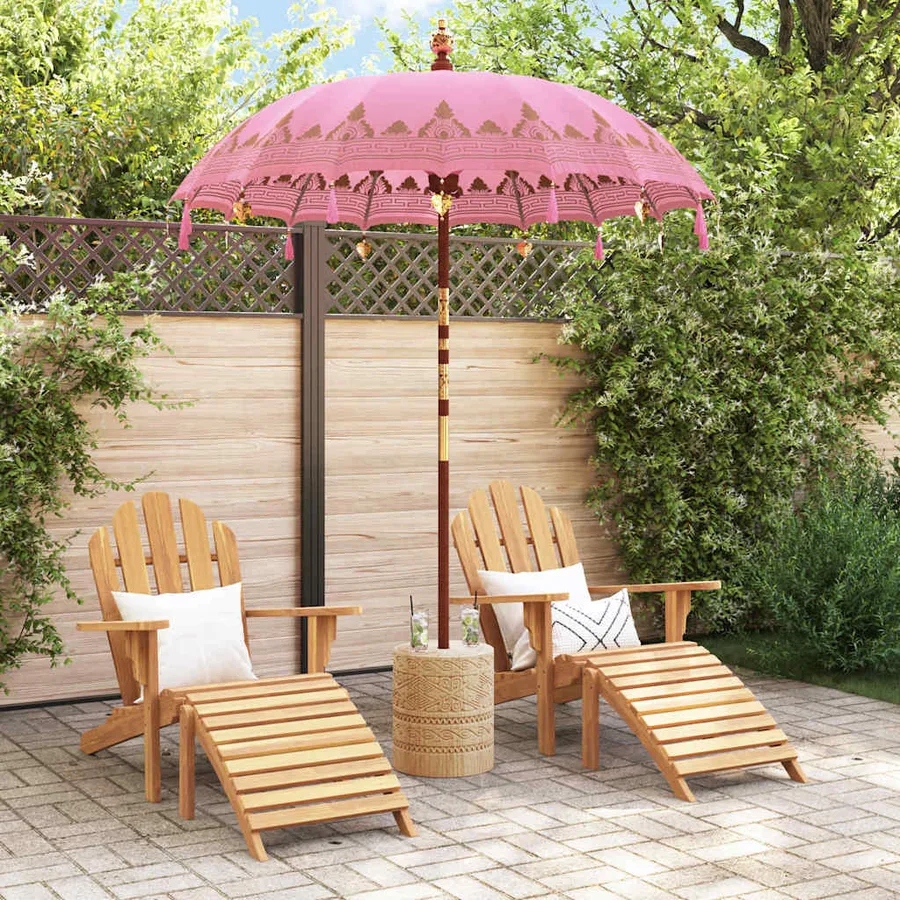 Parasol balinais Rose 185 x 185 x 260 cm - 3
