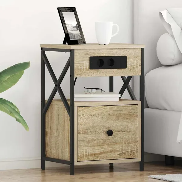 Cabinet de chevet 2 pcs Chêne Sonoma 40 x 31 x 60 cm