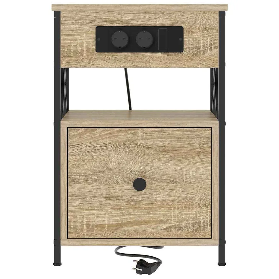 Cabinet de chevet 2 pcs Chêne Sonoma 40 x 31 x 60 cm - 7