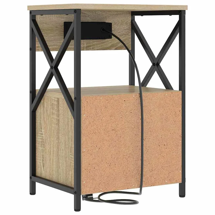Cabinet de chevet 2 pcs Chêne Sonoma 40 x 31 x 60 cm - 9